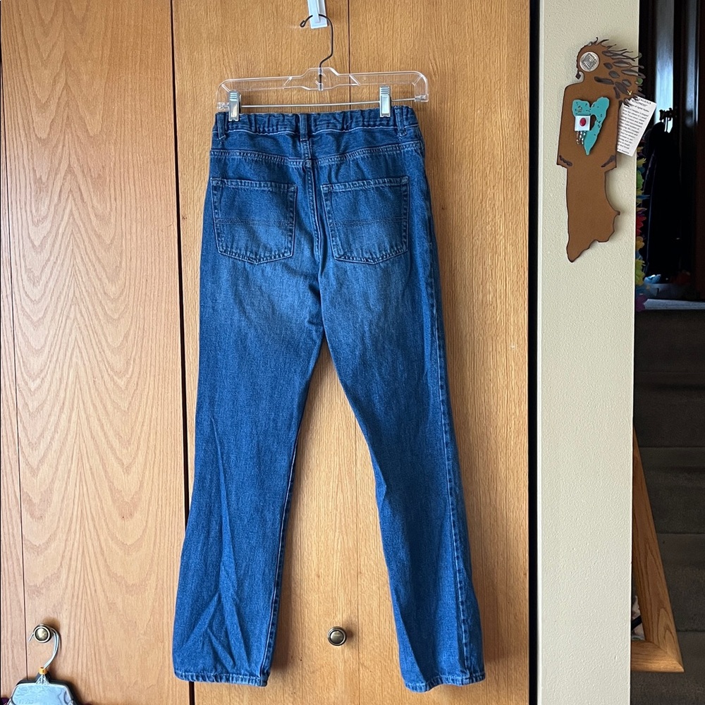 Place Size 18 teen boy’s adjustable waist 5 pocket Classic Indigo Jeans kids EUC